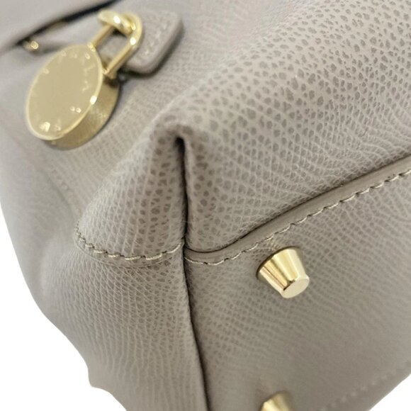 FURLA Piper - Gray Beige Leather Handbag - Picture 5 of 9